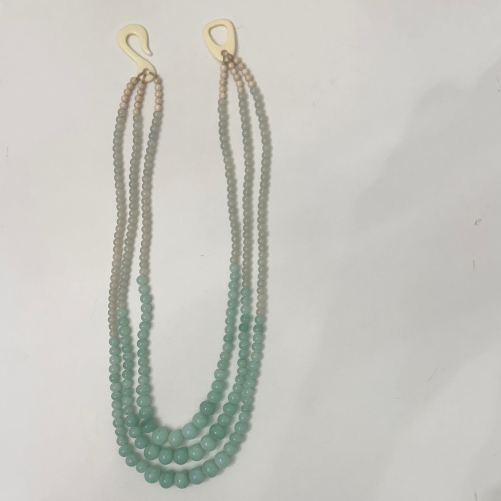 Handmade Aqua Gradient Beaded Necklace - Women Jewelry